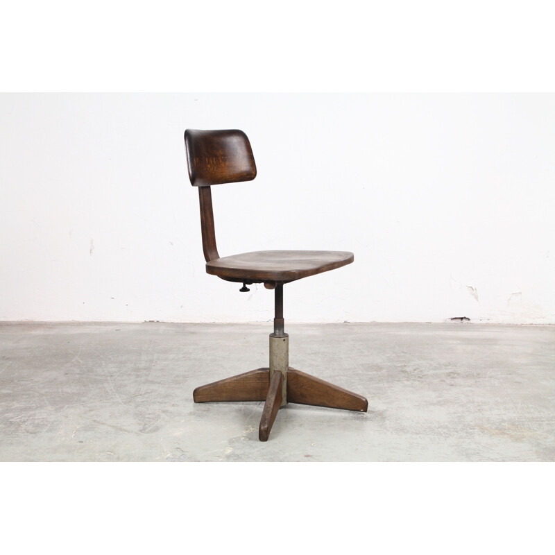 Chaise de bureau vintage Bauhaus par Albert Stoll pour der Federdreh