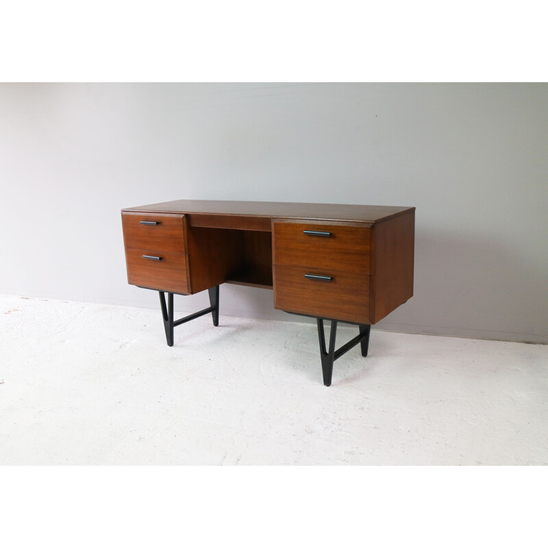 Bureau vintage en teck foncé anglais