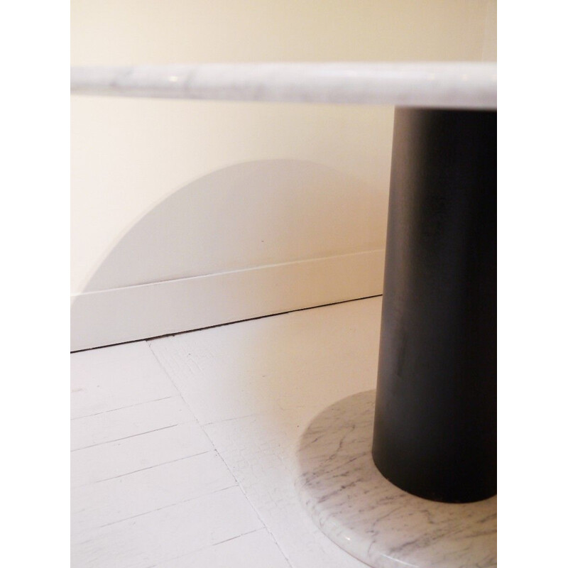 Vintage table Carrara Marble by Ettore Sottsass