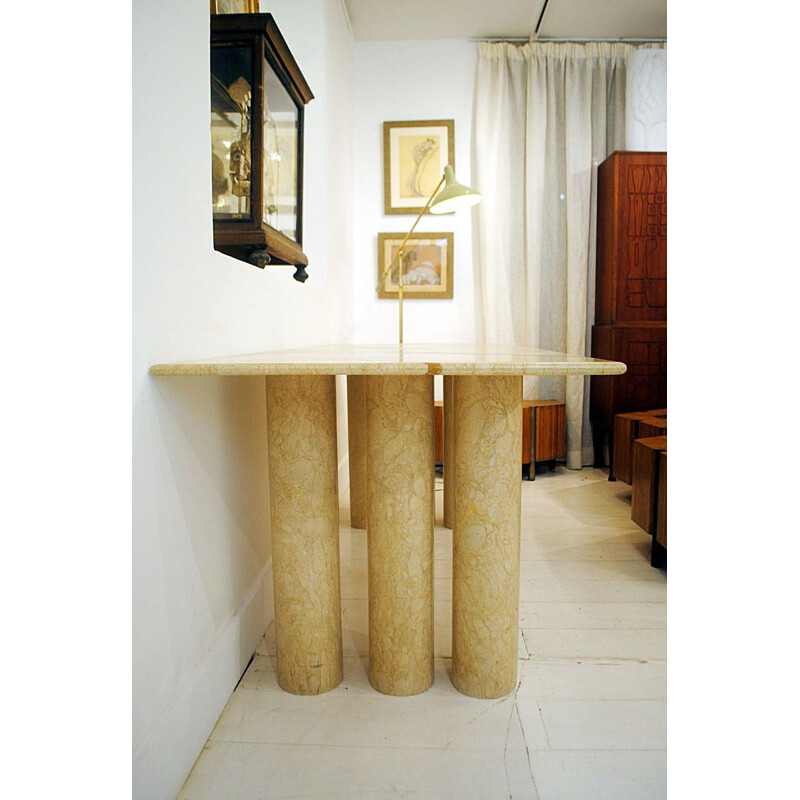 Vintage Colonnato marble dining table by Mario Bellini