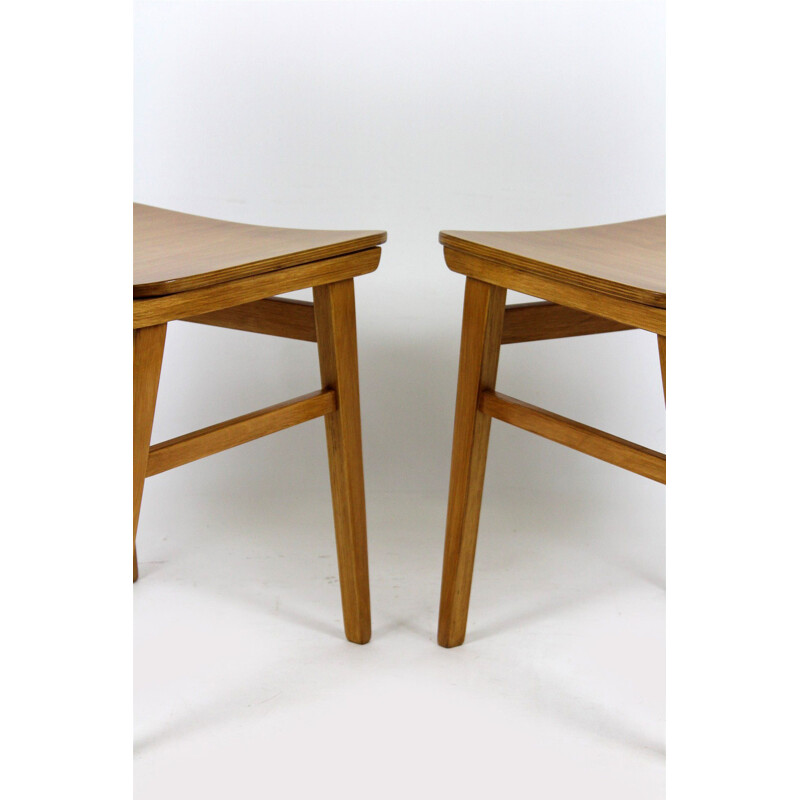 Set of 2 vintage plywood chairs from Riga made in USSR