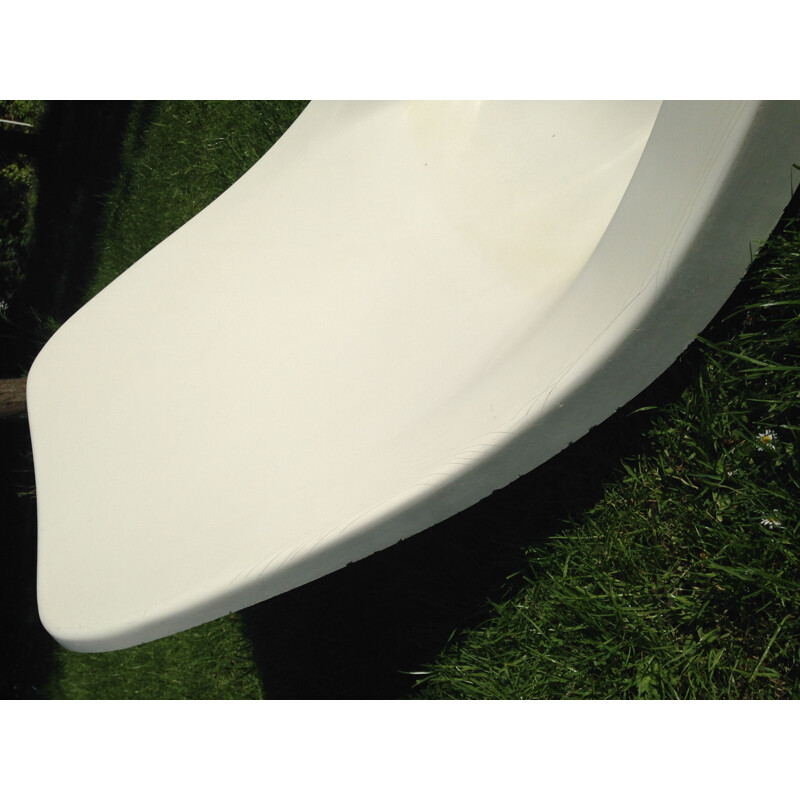 Vintage fibreglass poolside loungers