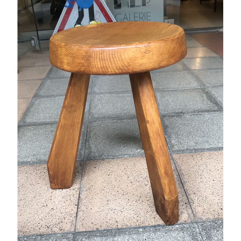 Vintage stool model Sandoz by Charlotte Perriand circa 1962