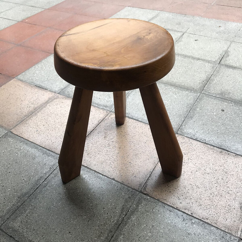 Vintage stool model Sandoz by Charlotte Perriand circa 1962