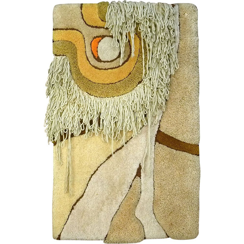 Vintage rug by Ewald Kroner for Schloss Hackhausen, Germany 1970