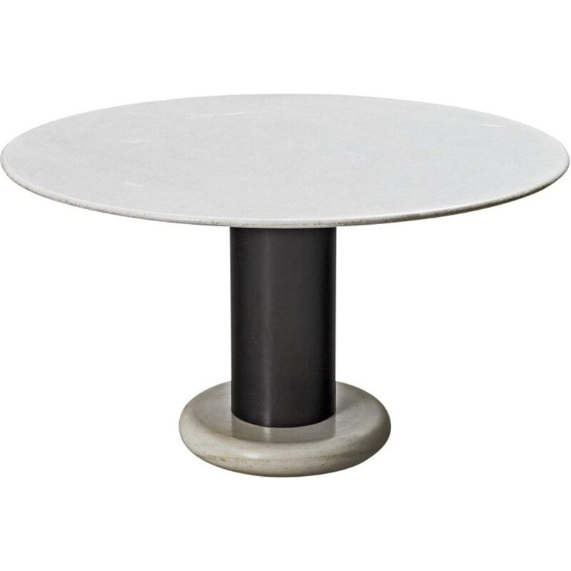 Vintage table Carrara Marble by Ettore Sottsass