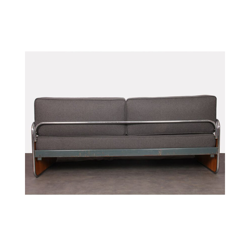 Vintage sofa tubular metal Czech Republic 1930