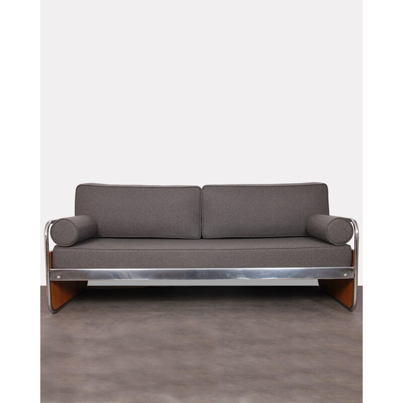 Vintage sofa tubular metal Czech Republic 1930