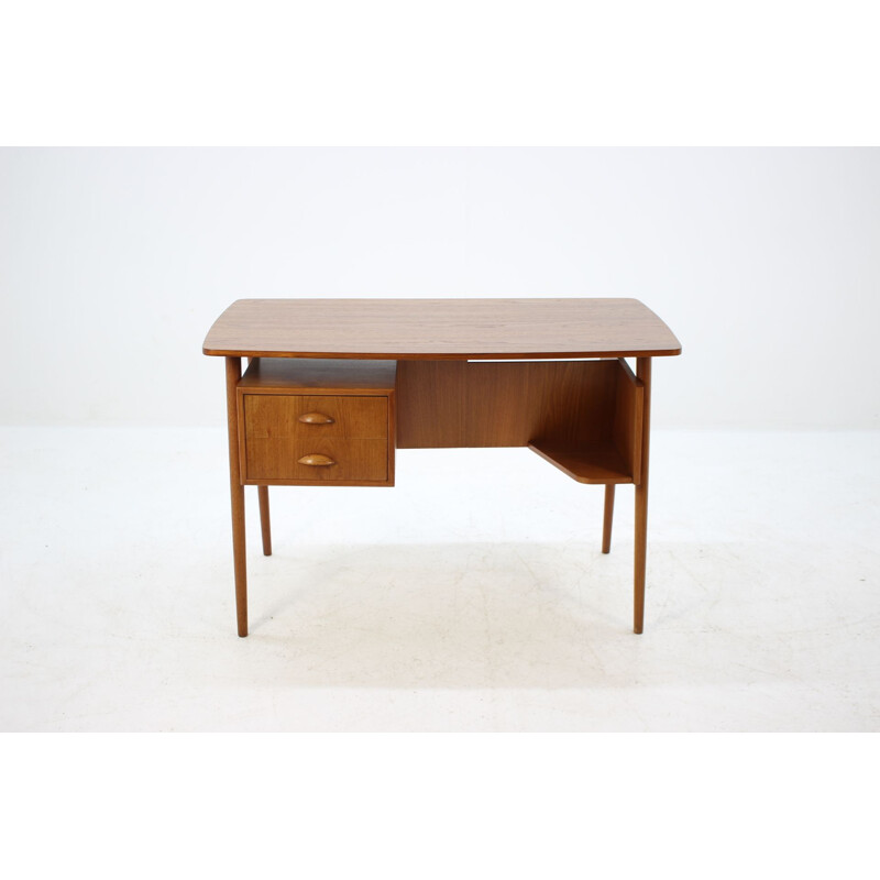 Vintage writing desk in teak Denmark 1960s