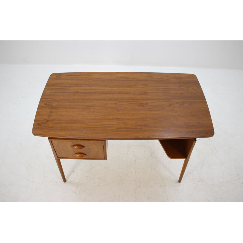 Vintage writing desk in teak Denmark 1960s