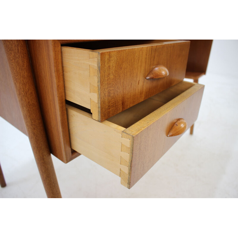 Vintage writing desk in teak Denmark 1960s