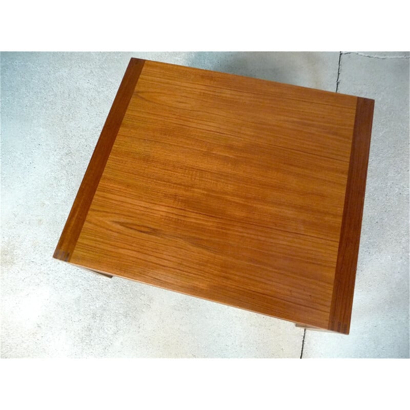 Vintage Coffee Table in teak by Ole Gjerlov-Knudsen & Torben Lind for France & Søn, Denmark 1960s