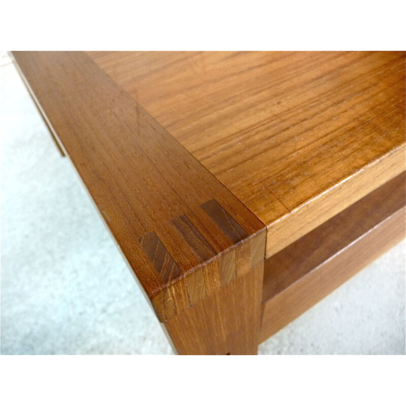 Vintage Coffee Table in teak by Ole Gjerlov-Knudsen & Torben Lind for France & Søn, Denmark 1960s