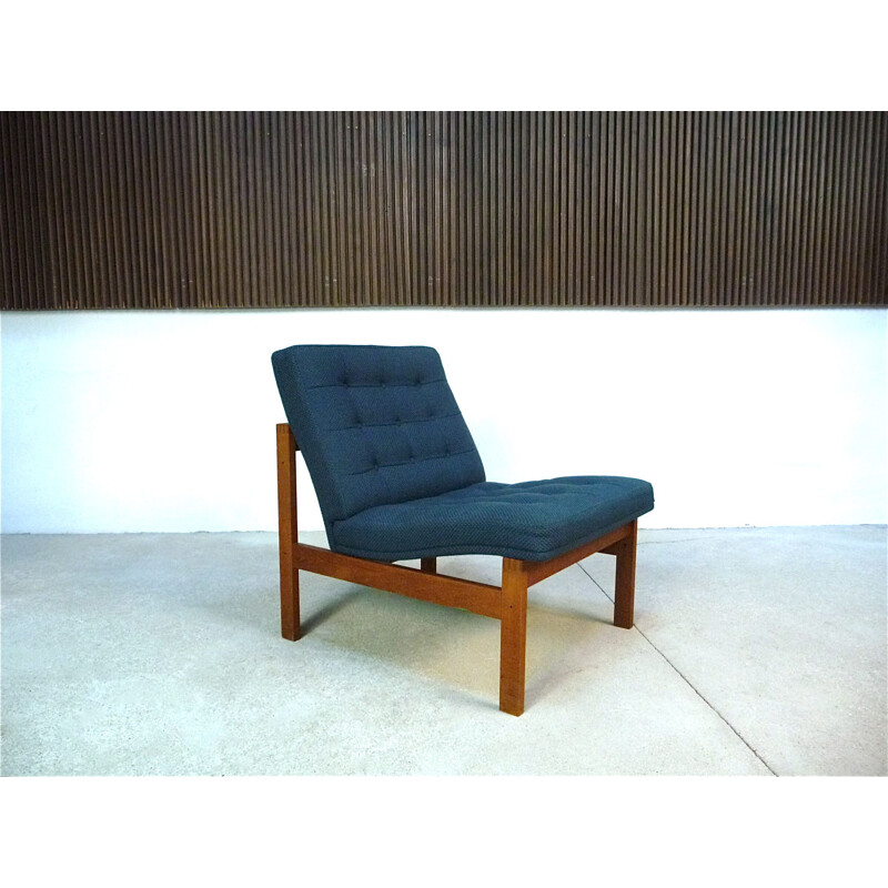 Vintage teak lounge chair by Ole Gjerlov-Knudsen & Torben Lind for France & Søn, Denmark 1960