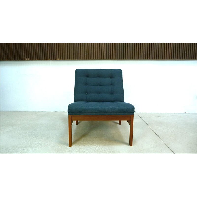 Vintage teak lounge chair by Ole Gjerlov-Knudsen & Torben Lind for France & Søn, Denmark 1960