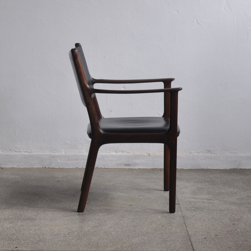 Vintage armchair in mahogany by OLE Wanscher for Poul Jeppesens Møbelfabrik 1960