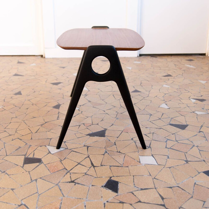 Vintage coffee table with feet compass,1960