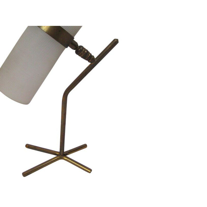 Lampe vintage pour Caillat en laiton et perspex 1950