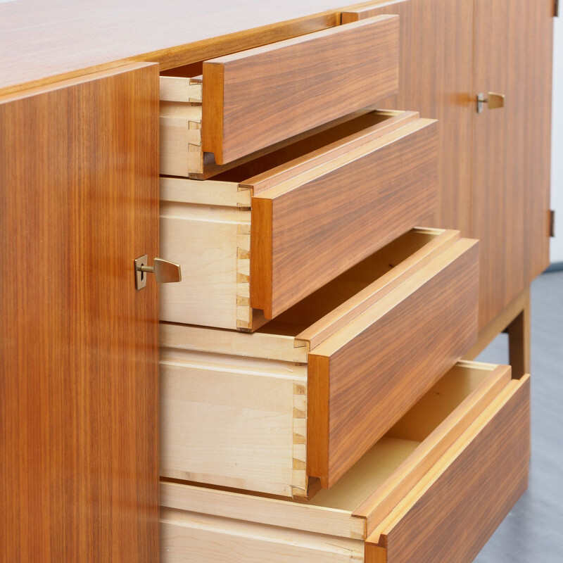 Vintage large walnut sideboard 1960s