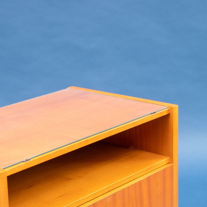 Set of 2 vintage bedside tables in cherrywood 1960s