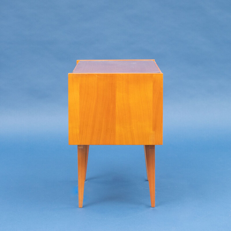 Set of 2 vintage bedside tables in cherrywood 1960s