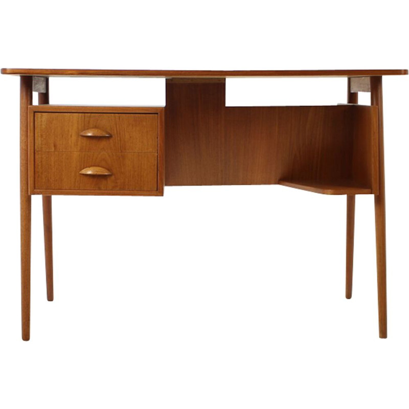 Vintage writing desk in teak Denmark 1960s