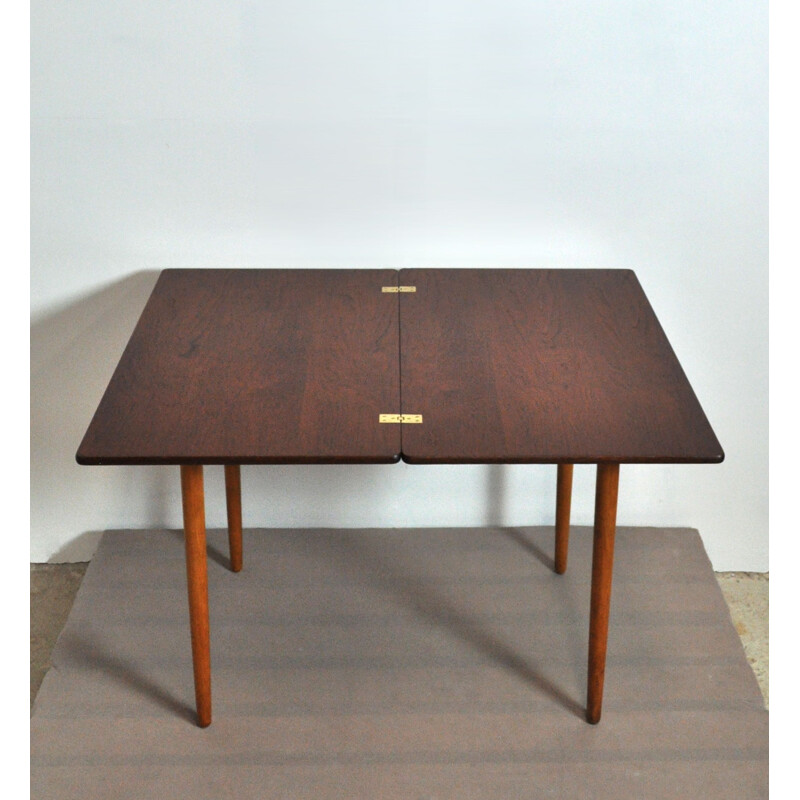 Table de jeu vintage danoise pour Andreas Tuck en bois de chêne 1950