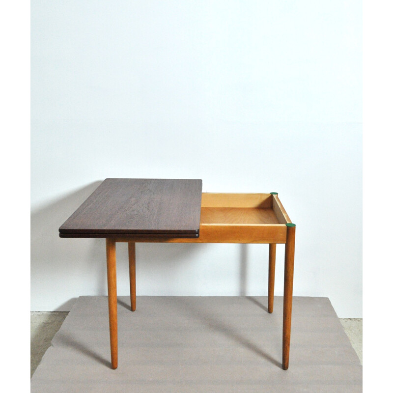 Vintage danish game table for Andreas Tuck in oakwood 1950