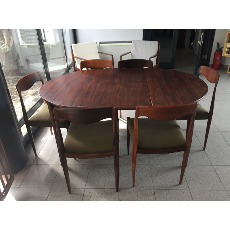 Vintage extendable table for MSE Mobler Denmark Torring in rosewood