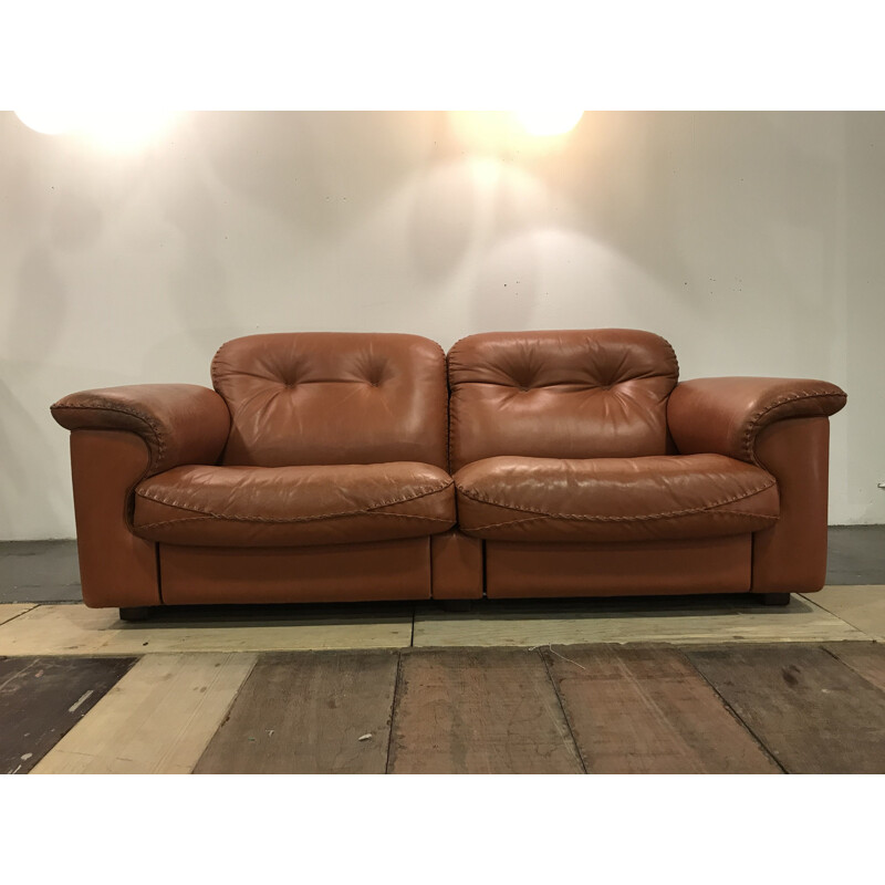 Vintage De Sede DS101 sofa in brown leather