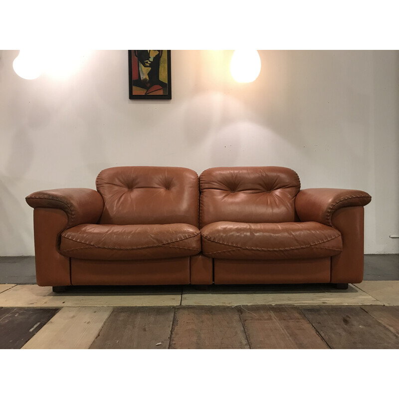 Vintage De Sede DS101 sofa in brown leather