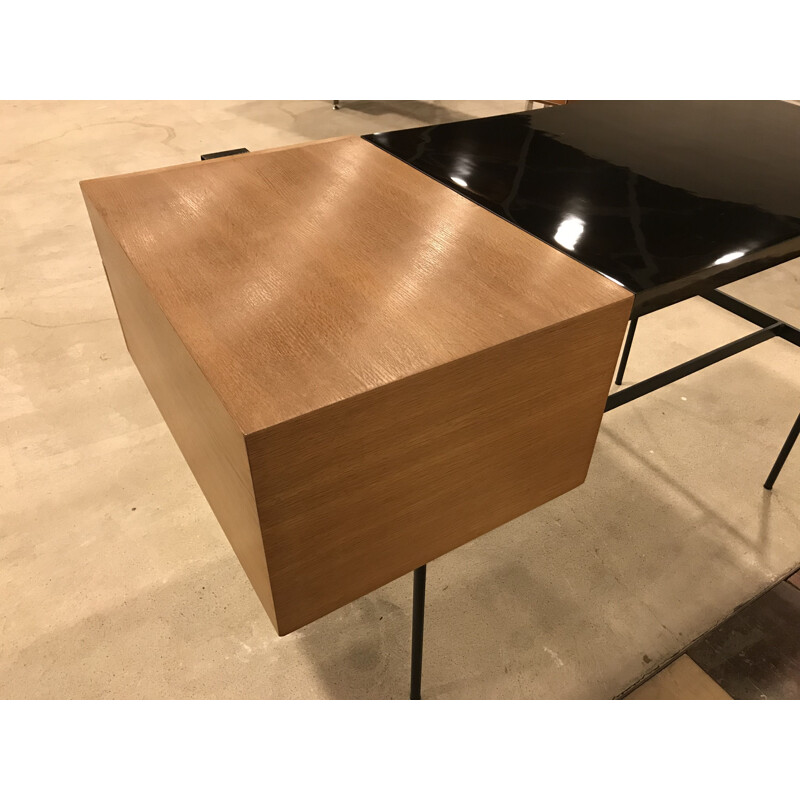 Vintage desk in oak by Pierre Paulin Thônet edition 1954