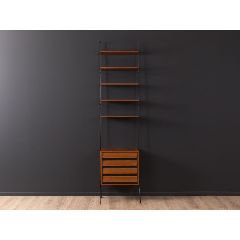 Vintage modular shelving system in teak Germany 1950s