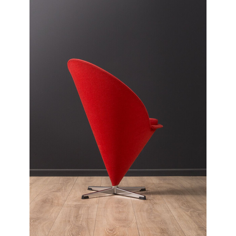 Vintage "Cone" chair in red by Verner Panton from the 50s