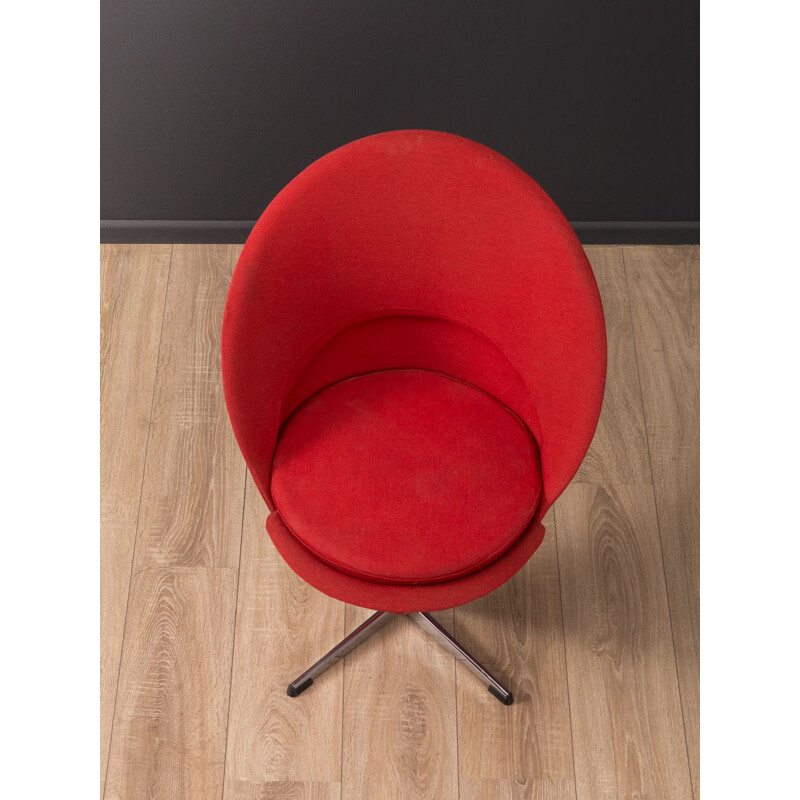Vintage "Cone" chair in red by Verner Panton from the 50s