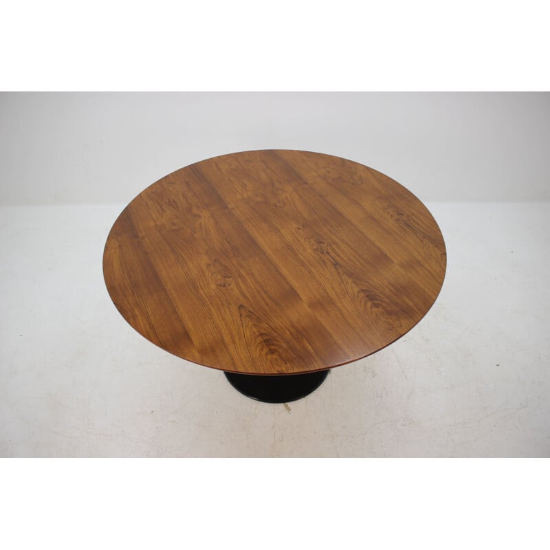 Vintage round teak dining table from the 70s 