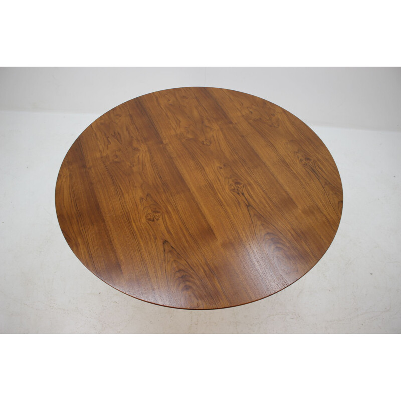 Vintage round teak dining table from the 70s 