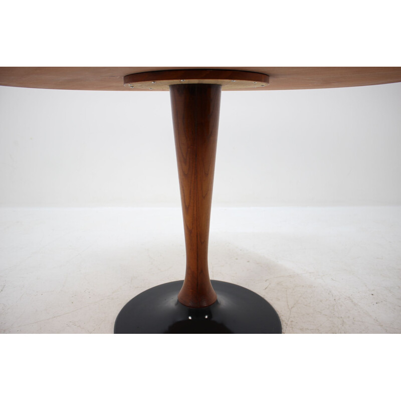 Vintage round teak dining table from the 70s 