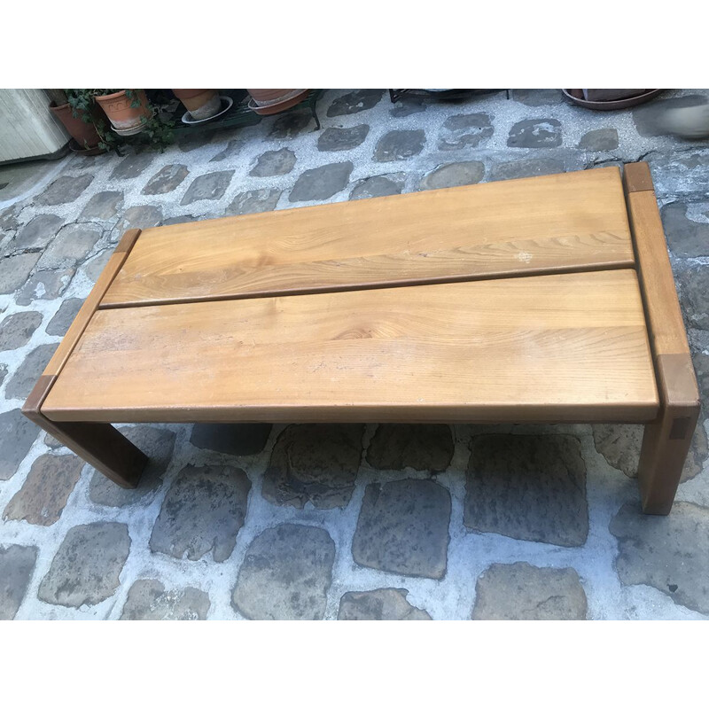 Vintage bench made of solid elm by Regain,1970