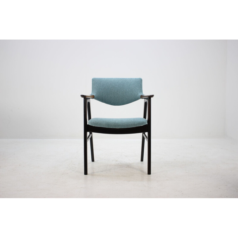 Vintage blue armchair in rosewood by Erik Kirkegaard,1960