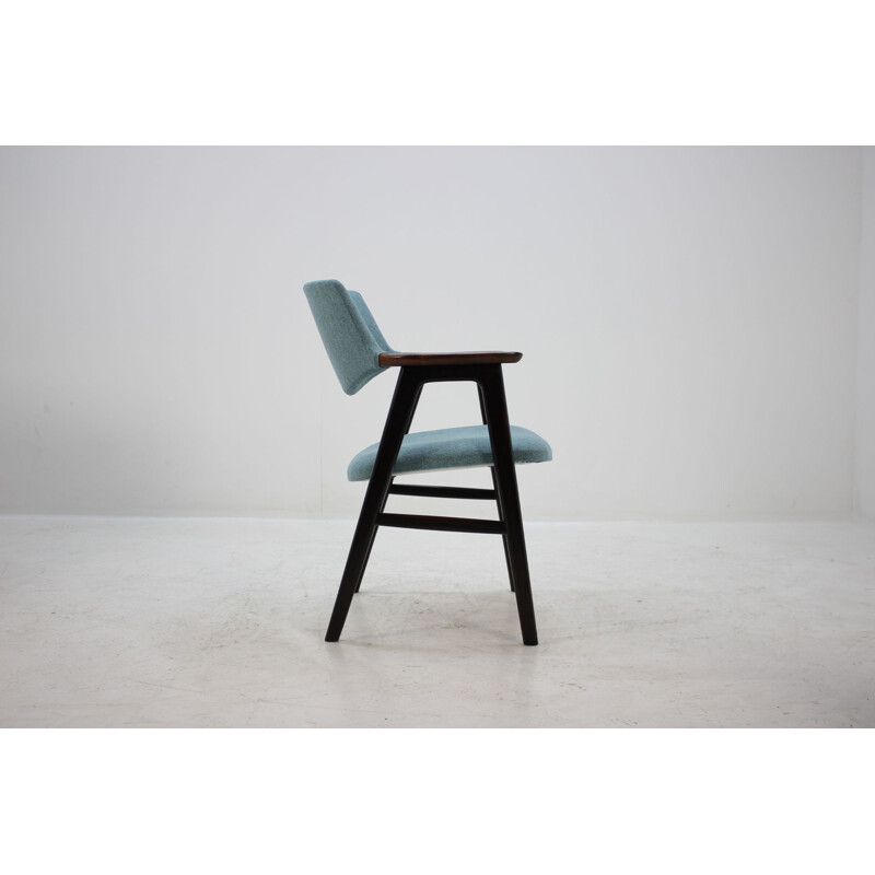 Vintage blue armchair in rosewood by Erik Kirkegaard,1960