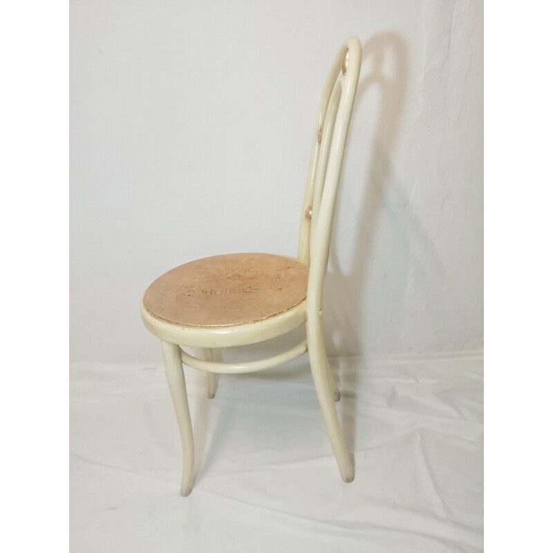 Vintage dining chair in beige by Thonet,1930