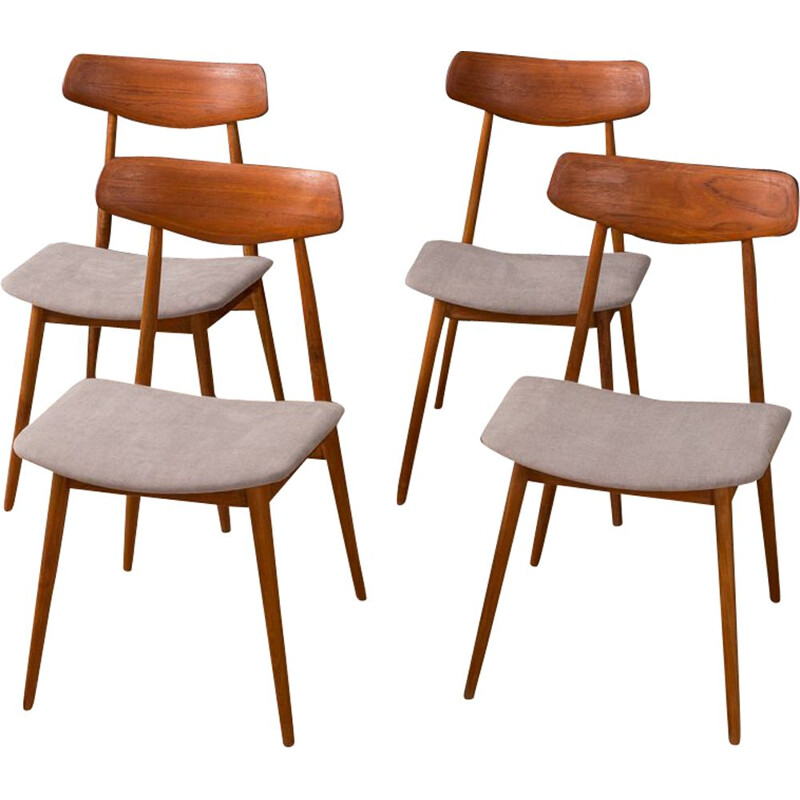 Set of 4 vintage dining chairs by habeo from the 50s
