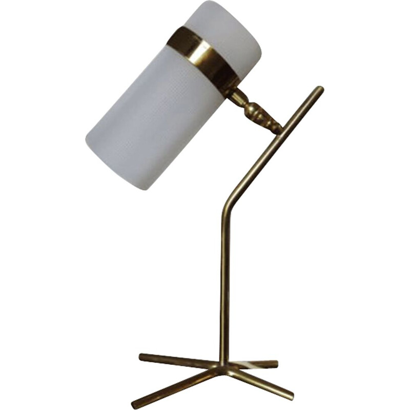 Vintage lamp for Caillat in brass and perspex 1950