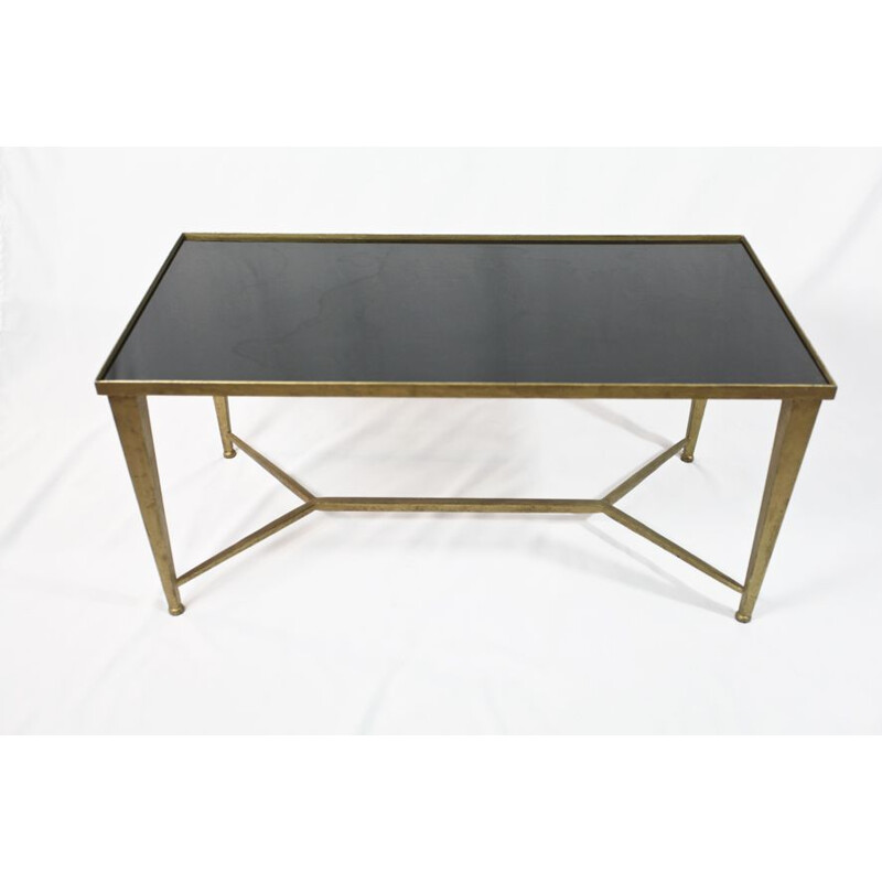 Vintage coffee table black tray 1950