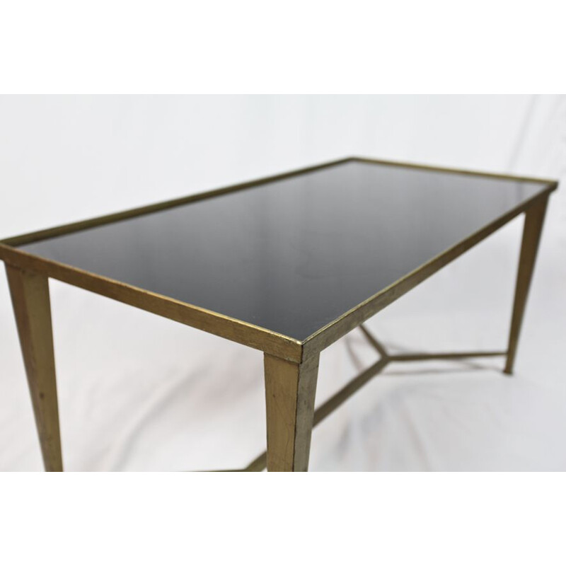 Vintage coffee table black tray 1950