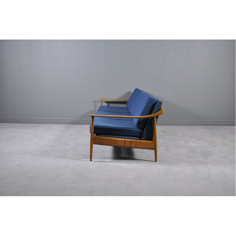 Lit de repos vintage Knoll Antimott en teck 1960