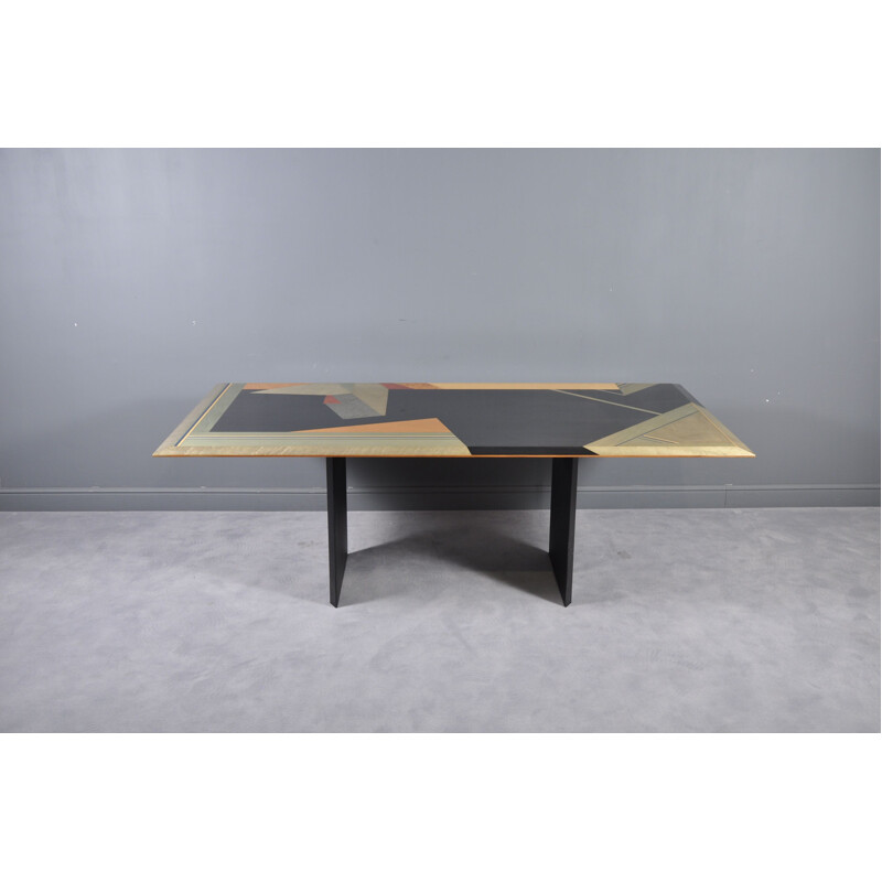 Table à repas vintage par Giovanni Offredi pour Saporiti, années 1980