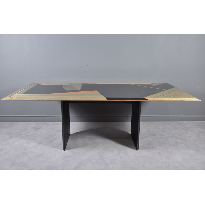 Table à repas vintage par Giovanni Offredi pour Saporiti, années 1980