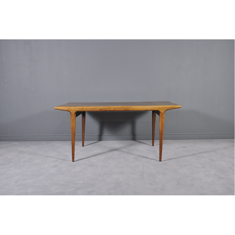 Ensemble à repas vintage table & 8 chaises en chêne par N.O. Möller pour J.L. Moller Møbelfabrik, Scandinave années 1960